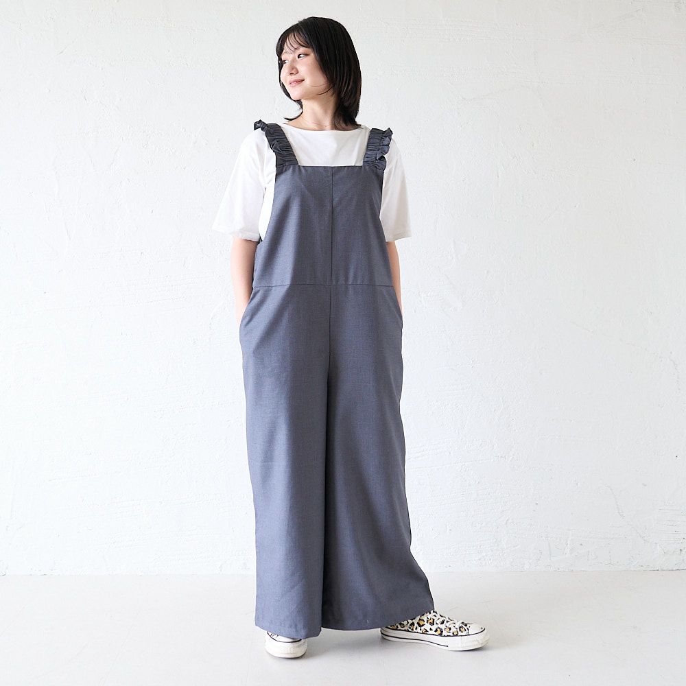 サロペットパンツもりのがっこうグレー