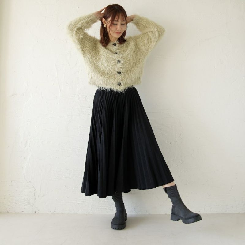 ブラック、シルバー、ピンクベージュ、もりのがっこうプリーツスカート