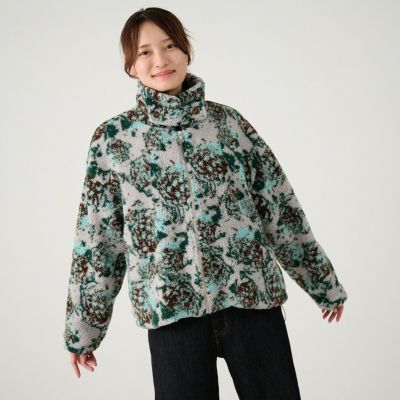 ハイネック ジップボアジャケット（モカベージュ） | もりのがっこう公式