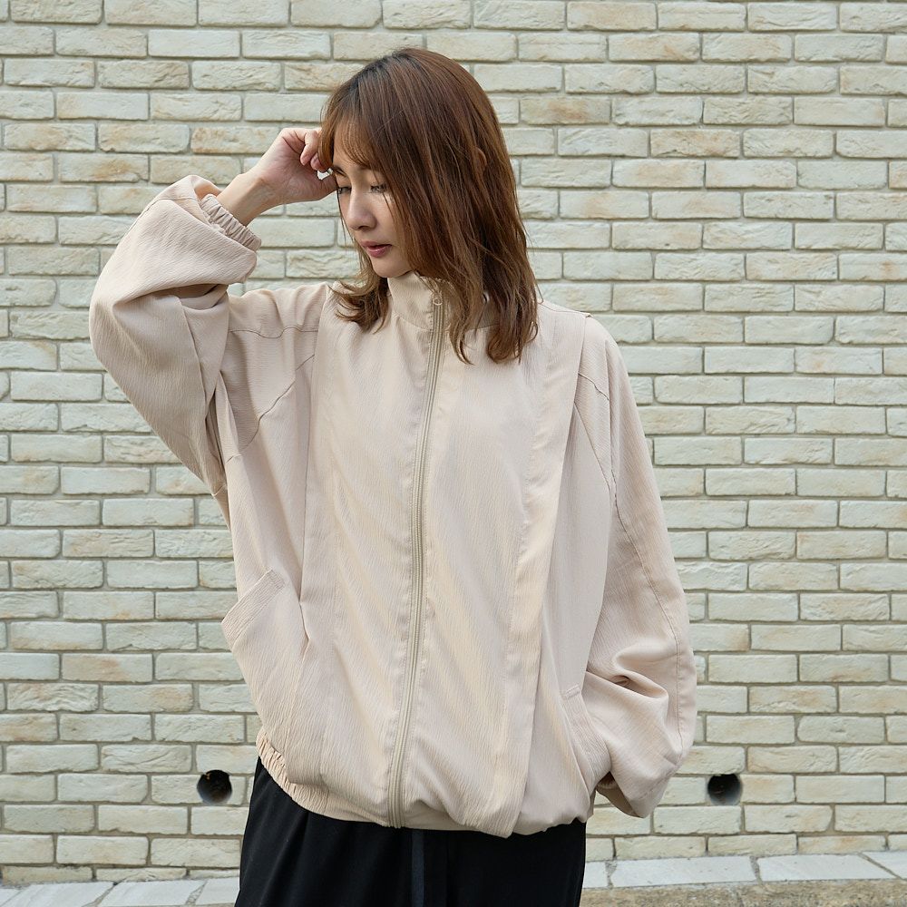 ジップブルゾンベージュイマイチ様 レディメイド LADYMADE タックボリュームスリーブZIPブルゾン